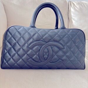 CHANEL Timeless Satchel/Top Handle Bag Large Black Leather